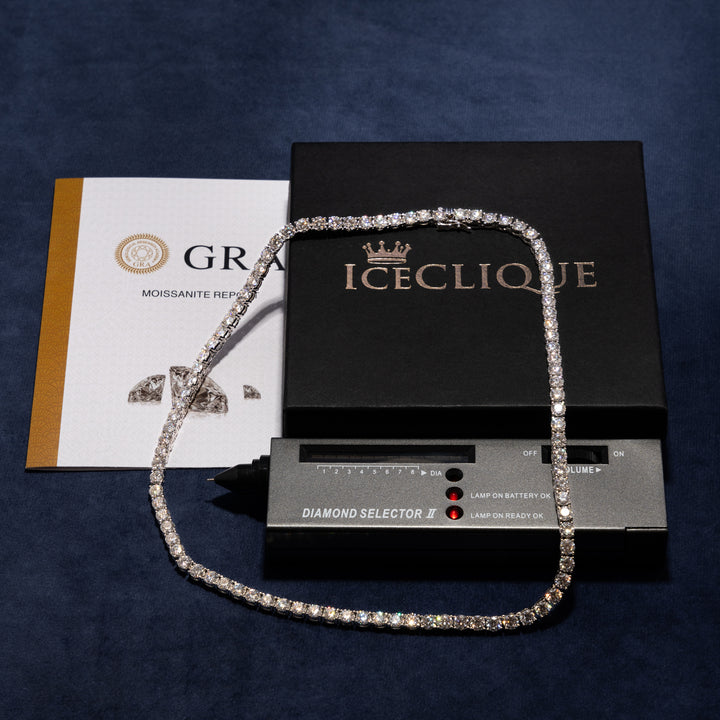 5MM Tennis Chain - Moissanite & S925 - ICECLIQUE JEWELRY