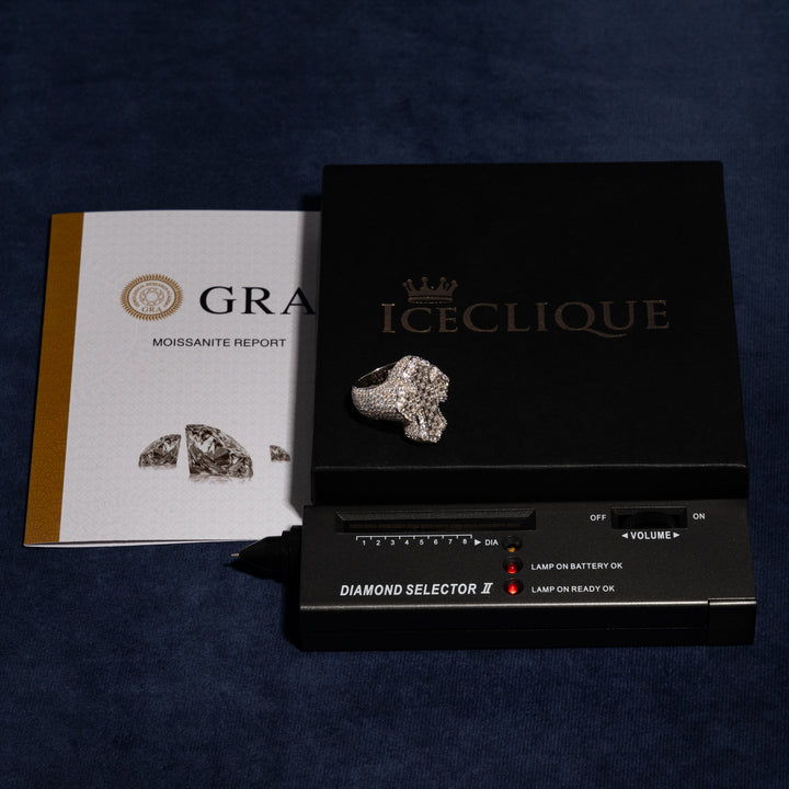 Baguette Cross Ring - Moissanite & S925 - ICECLIQUE JEWELRY