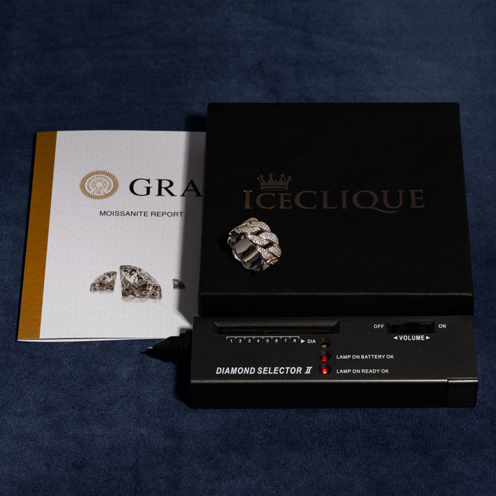 Cuban Ring - Moissanite & S925 - ICECLIQUE JEWELRY