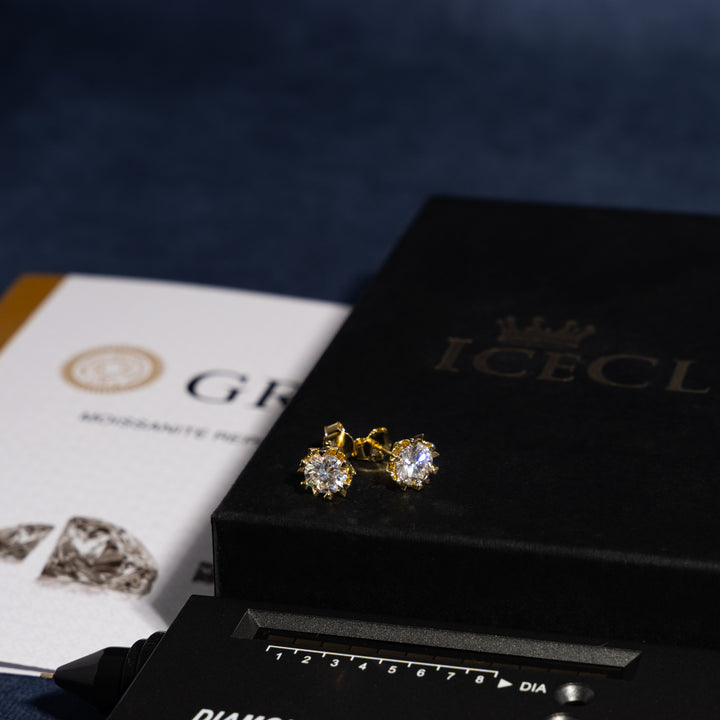 Free 1ct Snowflake Earrings - Moissanite & S925 - ICECLIQUE JEWELRY