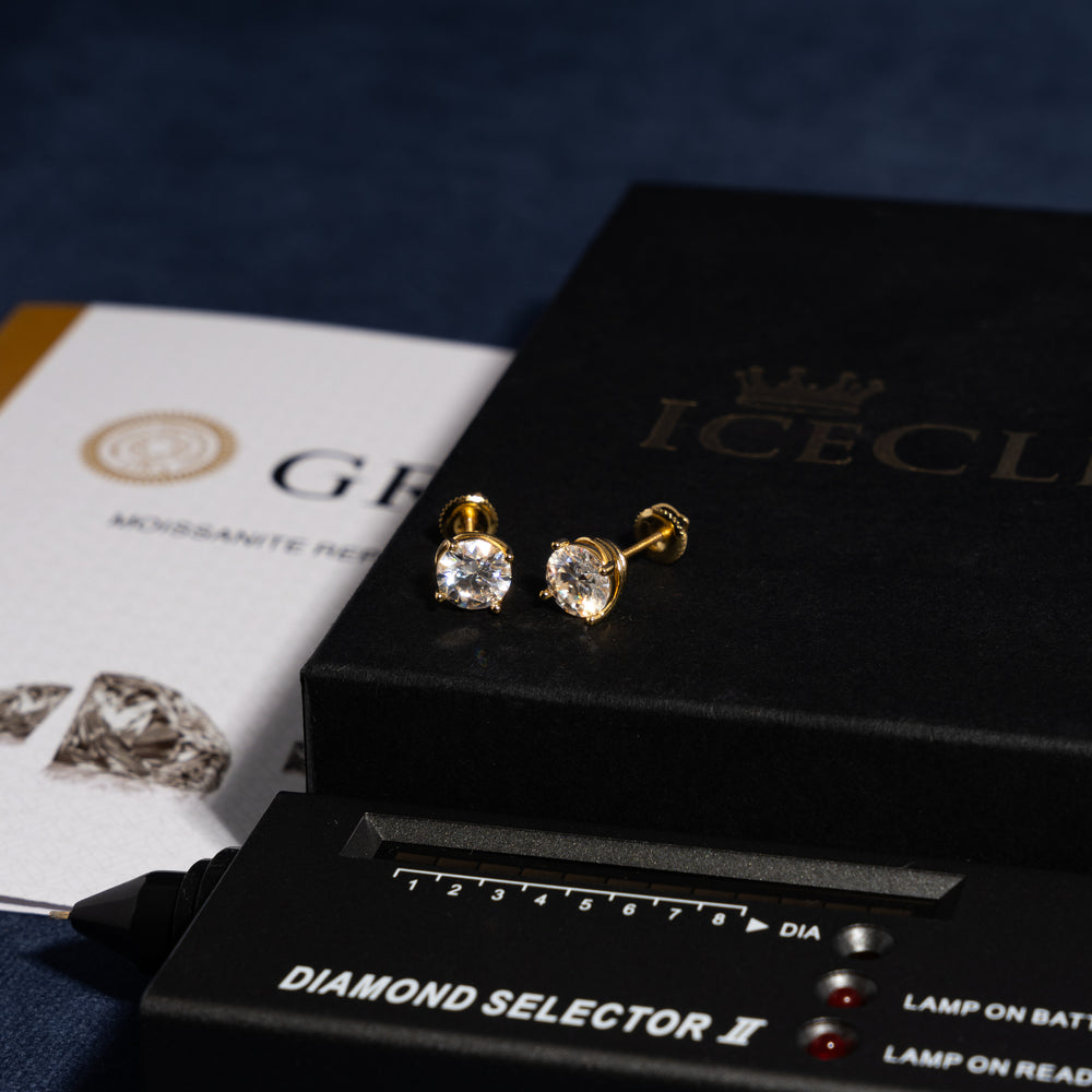 1ct Moissanite & S925 Earrings - ICECLIQUE JEWELRY