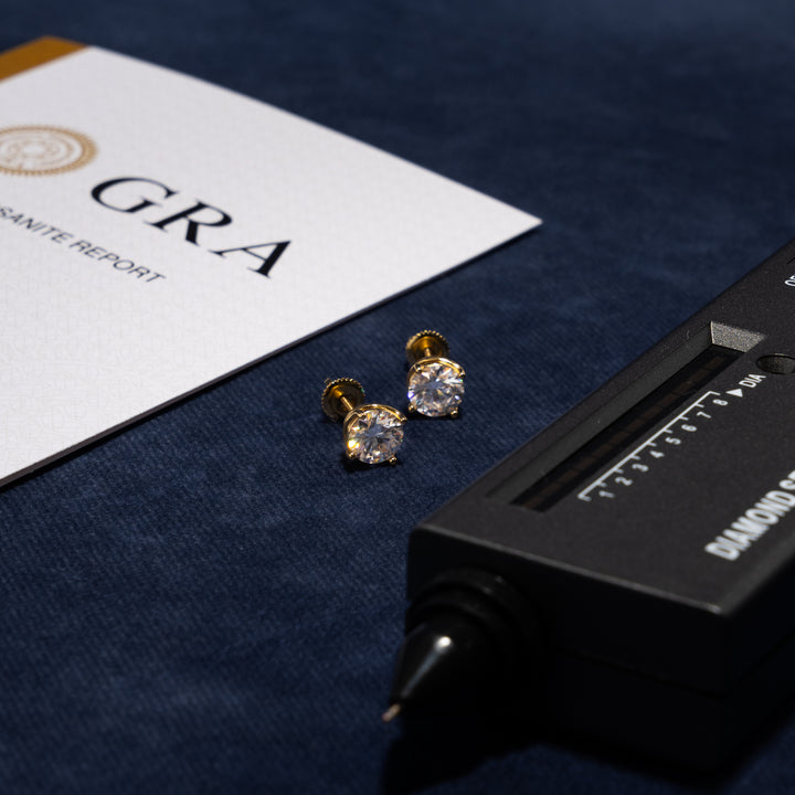1ct Moissanite & S925 Earrings - ICECLIQUE JEWELRY