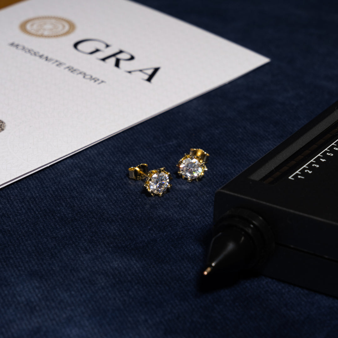 Free 1ct Snowflake Earrings - Moissanite & S925 - ICECLIQUE JEWELRY
