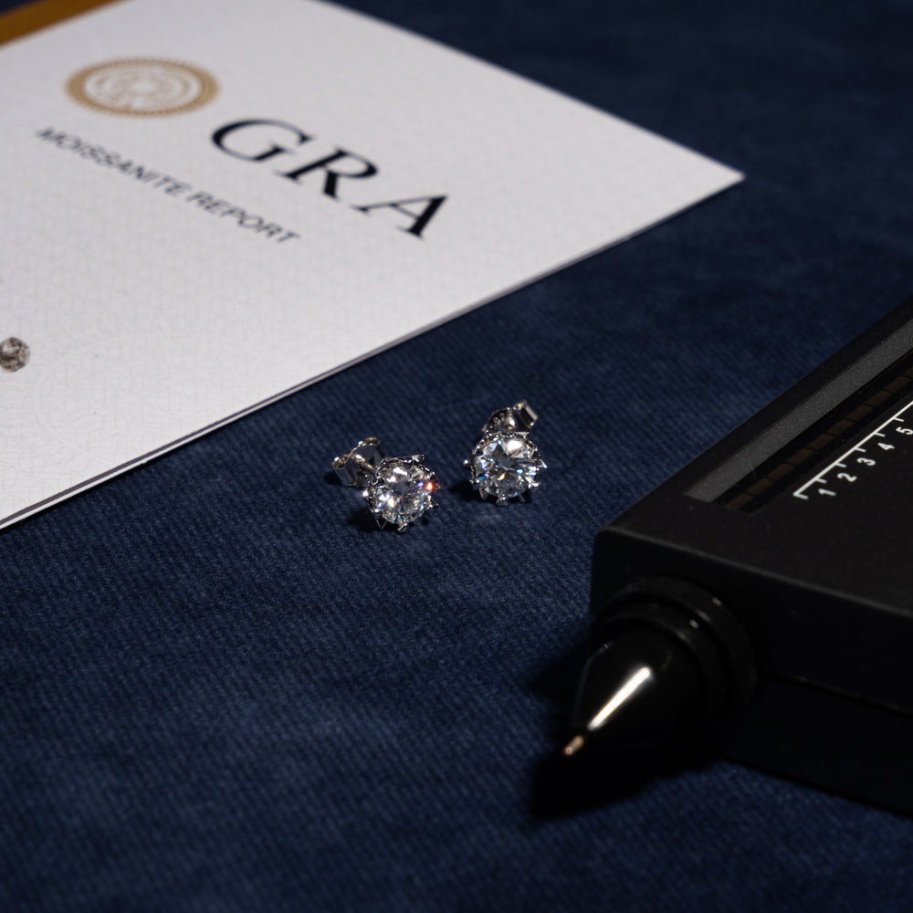 Free 1ct Snowflake Earrings - Moissanite & S925 - ICECLIQUE JEWELRY