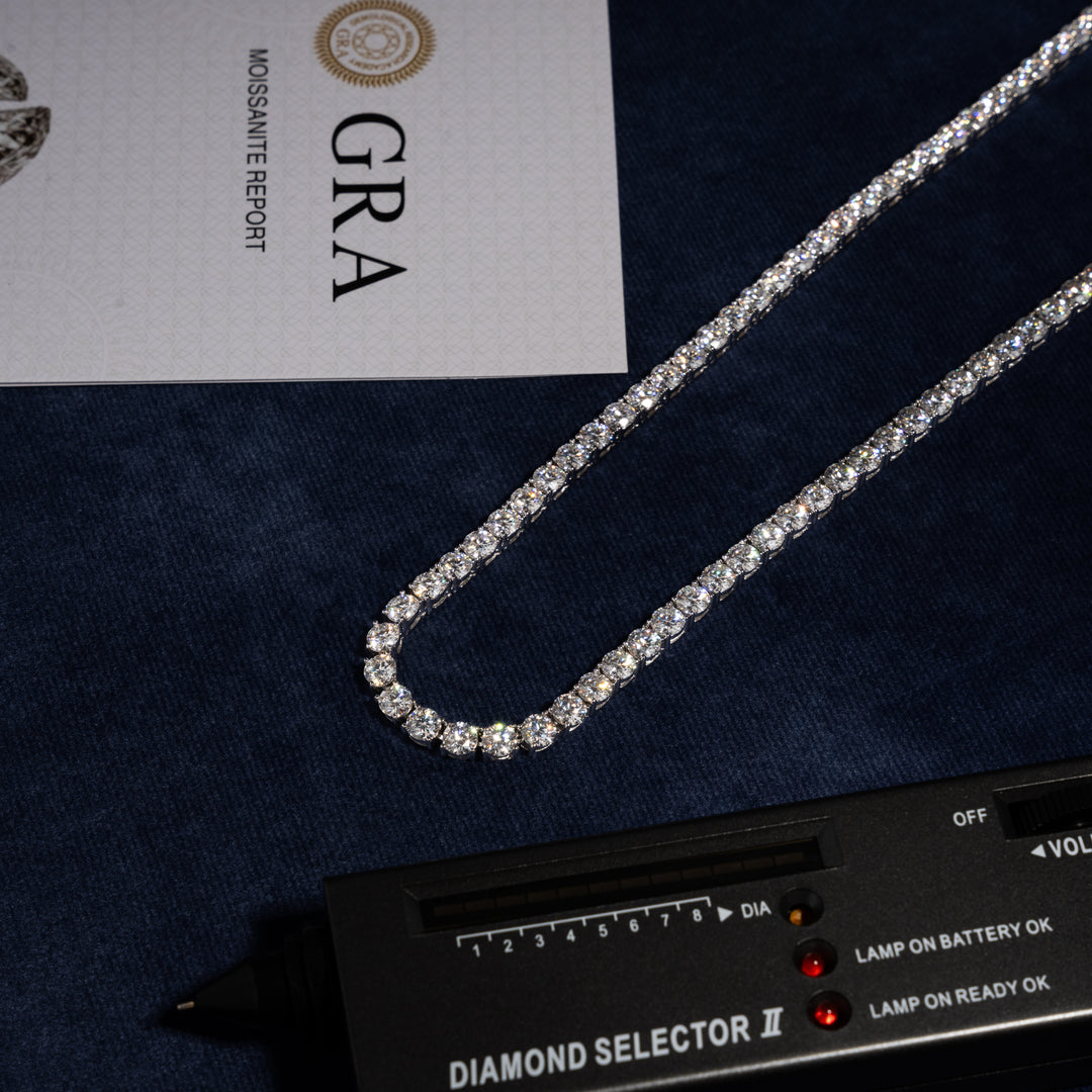 5MM Tennis Chain - Moissanite & S925 - ICECLIQUE JEWELRY