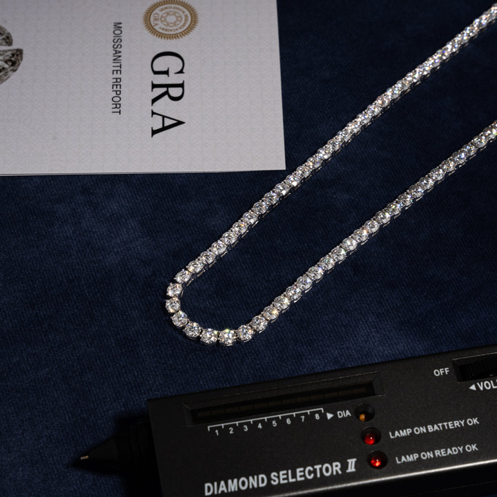 5MM Tennis Chain - Moissanite & S925 - ICECLIQUE JEWELRY