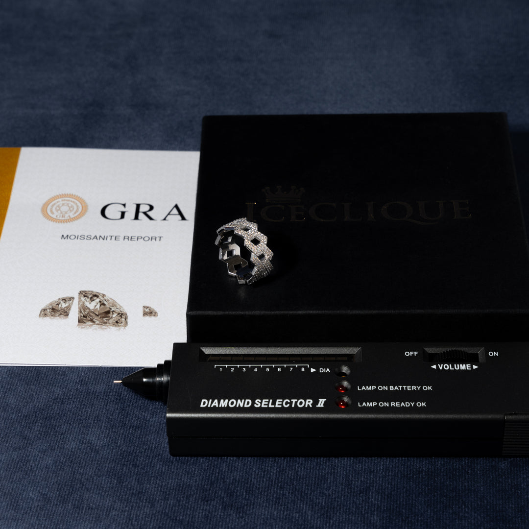 Cuban Ring - Moissanite & S925 - ICECLIQUE JEWELRY