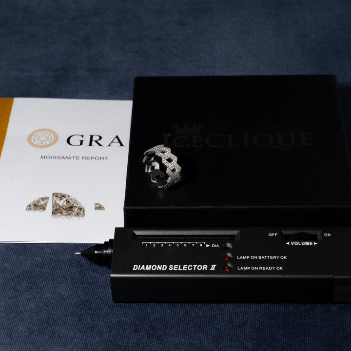 Cuban Ring - Moissanite & S925 - ICECLIQUE JEWELRY