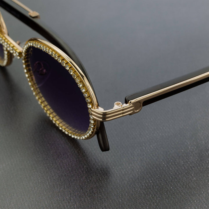 Free Iced Out Oval Glasses - Black Lens - ICECLIQUE JEWELRY