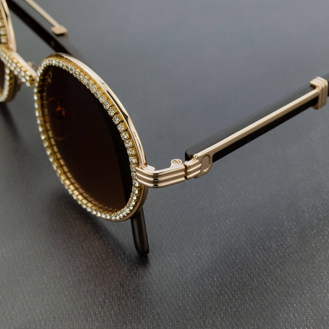 Free Iced Out Oval Glasses - Black Lens - ICECLIQUE JEWELRY