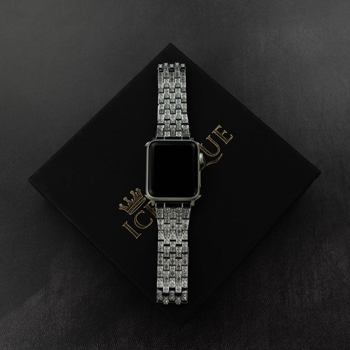 Iced Out Double Setting Apple Watch Band - ICECLIQUE JEWELRY