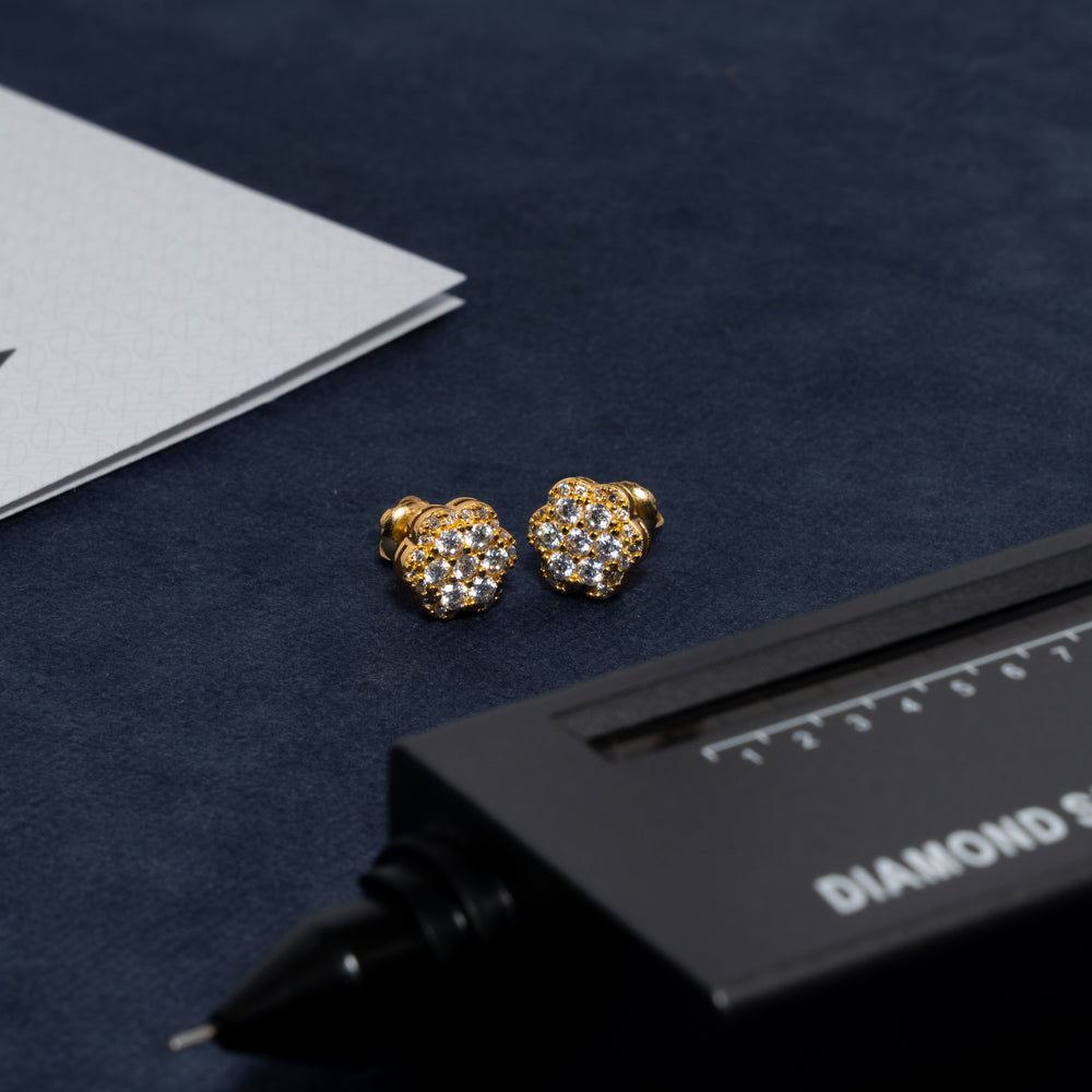 10mm Flower Earrings - Moissanite & S925 - ICECLIQUE JEWELRY