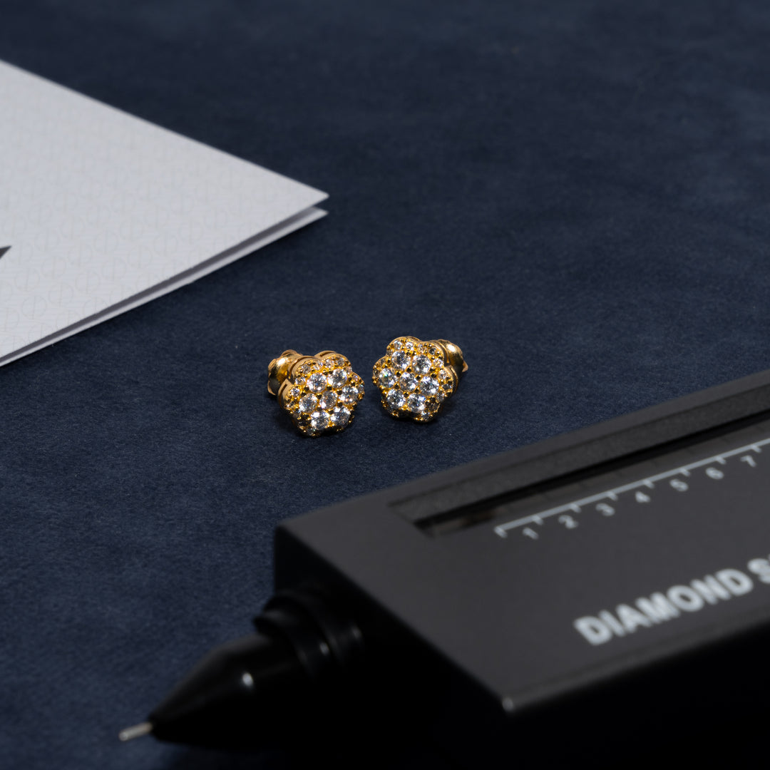 10mm Flower Earrings - Moissanite & S925 - ICECLIQUE JEWELRY