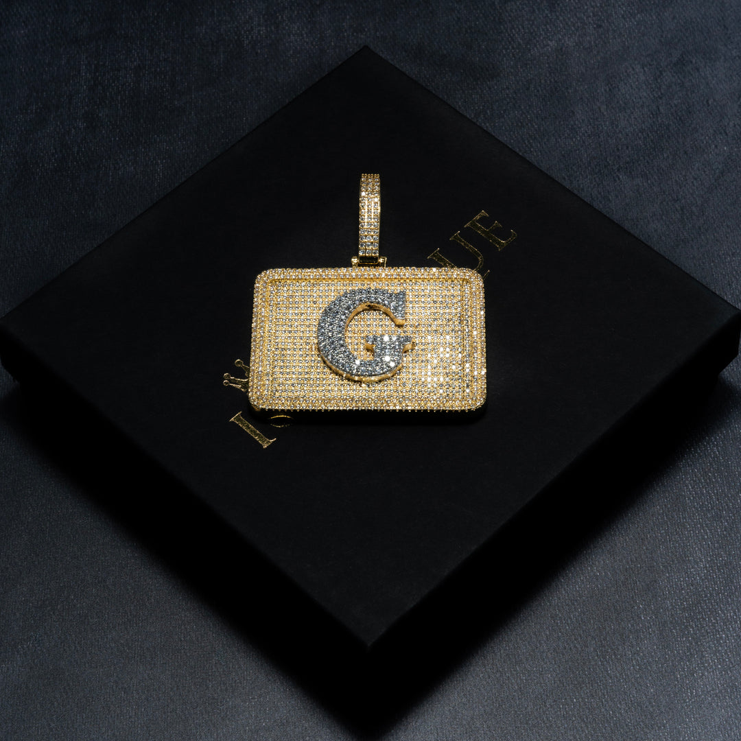 Custom Plate Letter Pendant - ICECLIQUE JEWELRY