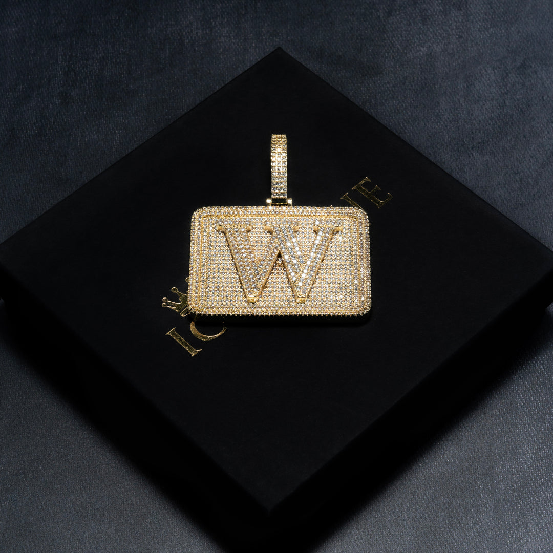 Custom Plate Letter Pendant - ICECLIQUE JEWELRY