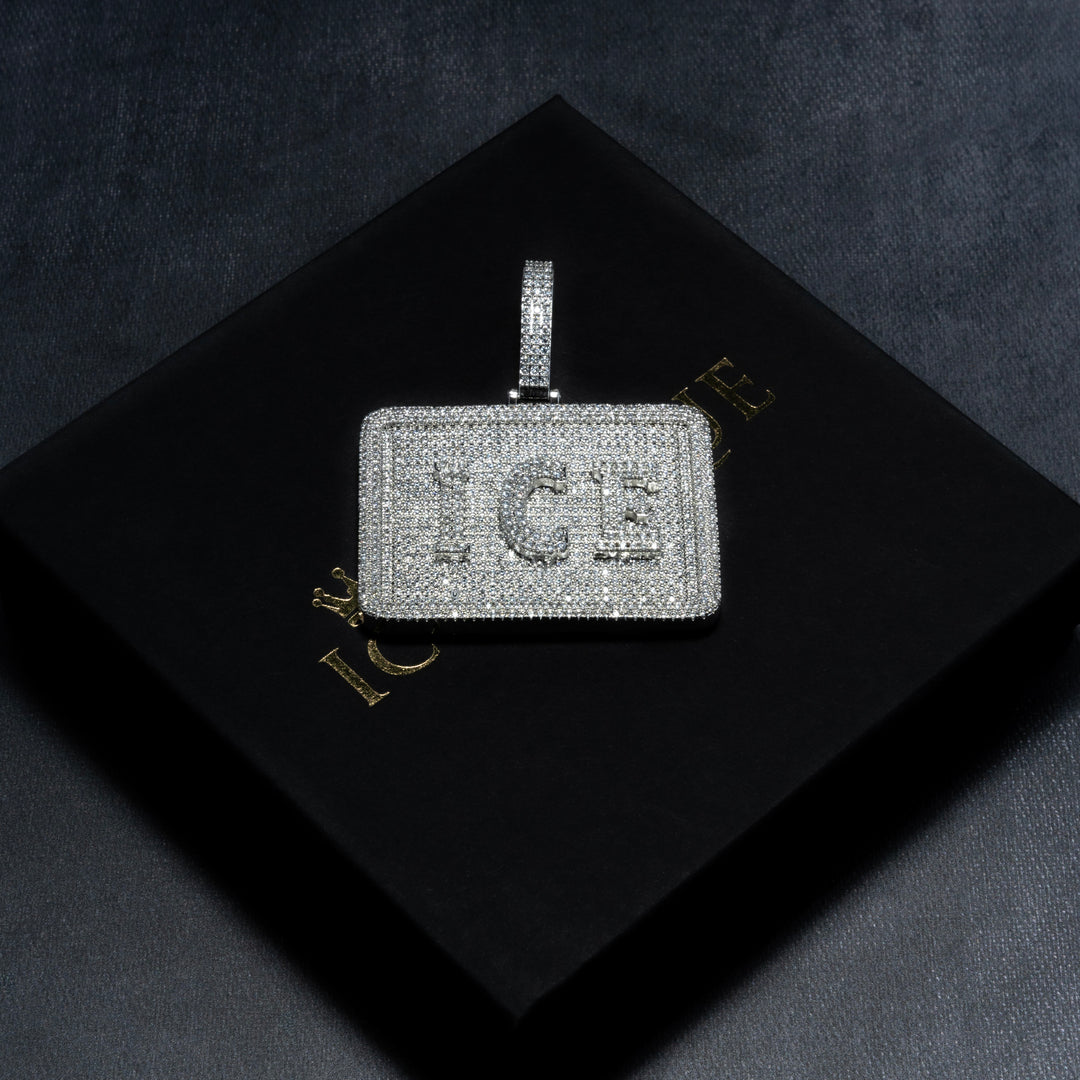 Custom Plate Letter Pendant - ICECLIQUE JEWELRY