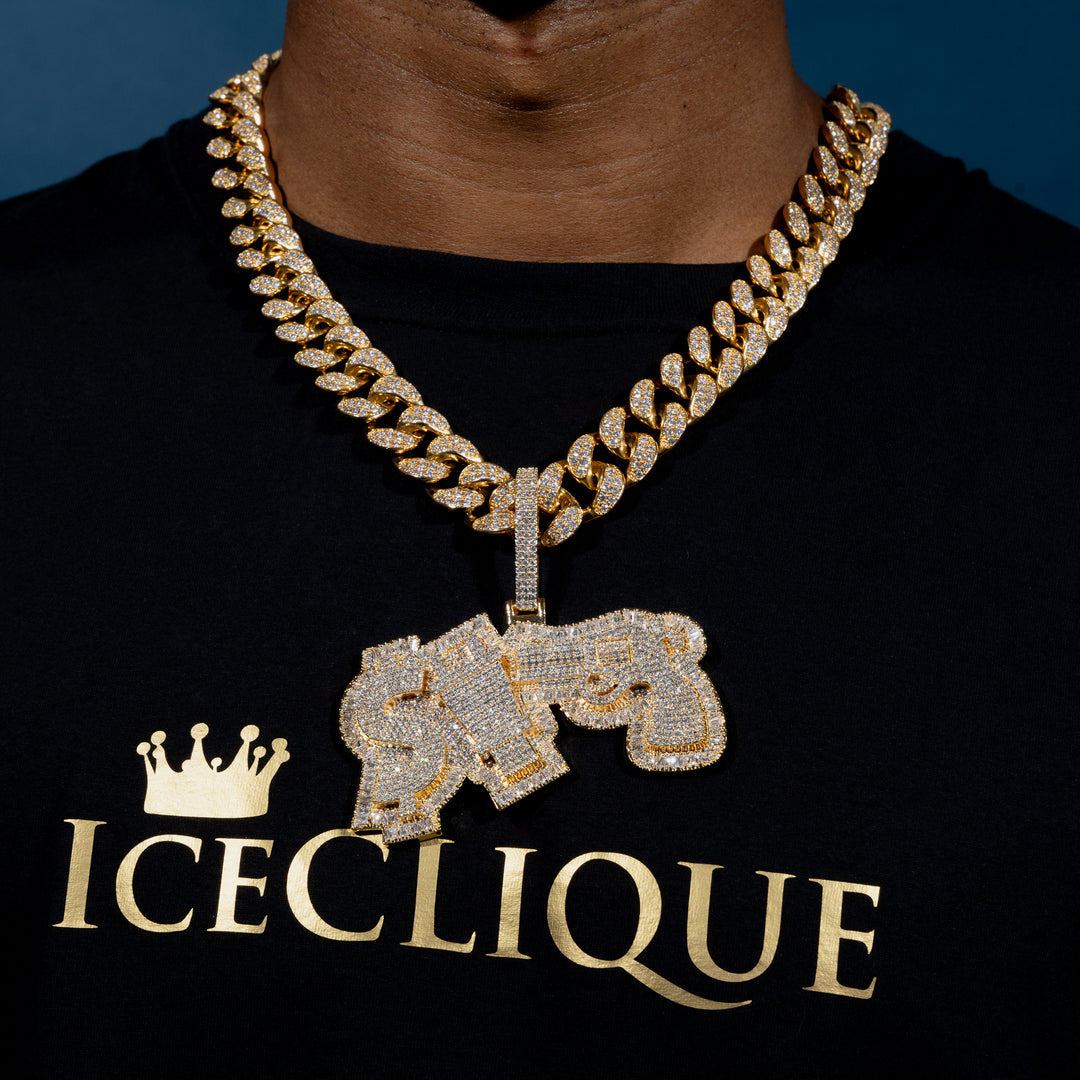 Money Power Respect Pendant - ICECLIQUE JEWELRY