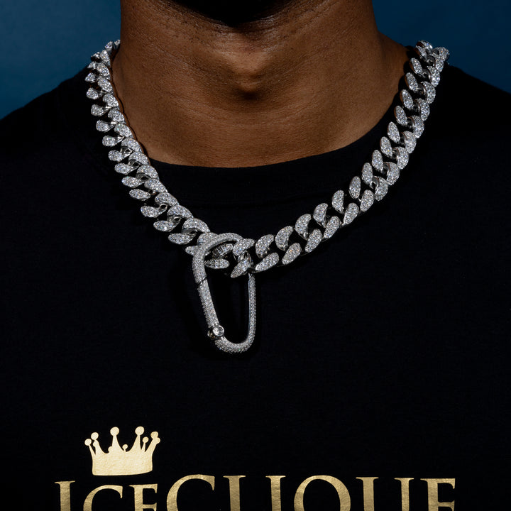 Iced Carabiner Pendant - ICECLIQUE JEWELRY