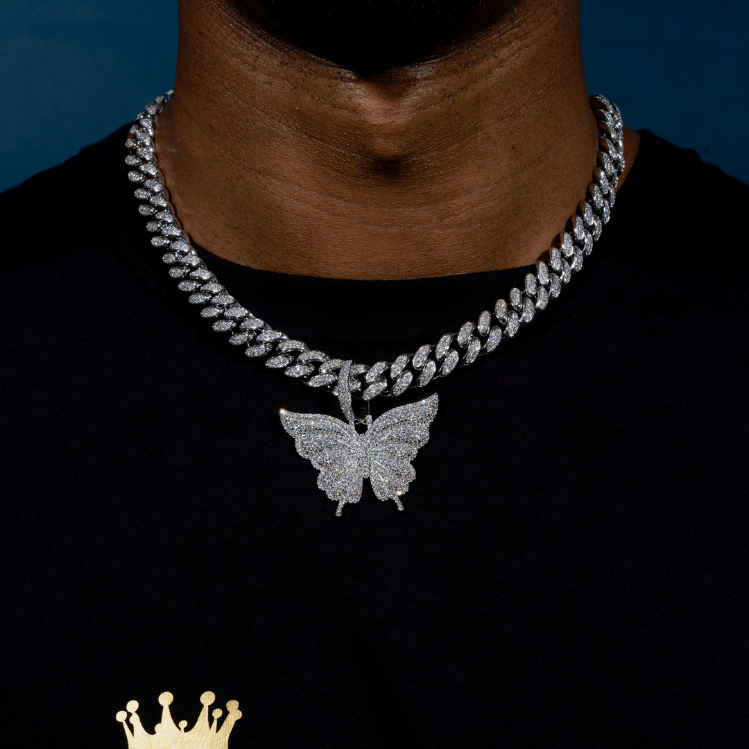 Iced Butterfly Pendant - ICECLIQUE JEWELRY