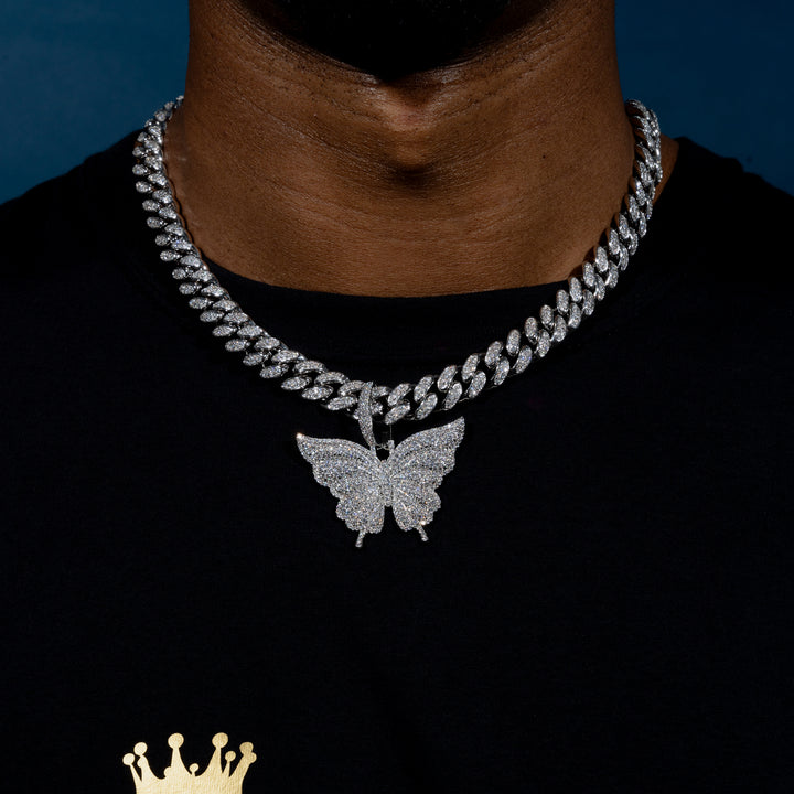 Iced Butterfly Pendant - ICECLIQUE JEWELRY