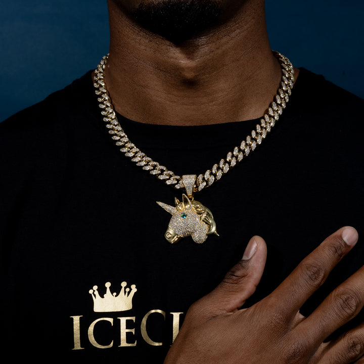 Iced Unicorn Pendant - ICECLIQUE JEWELRY