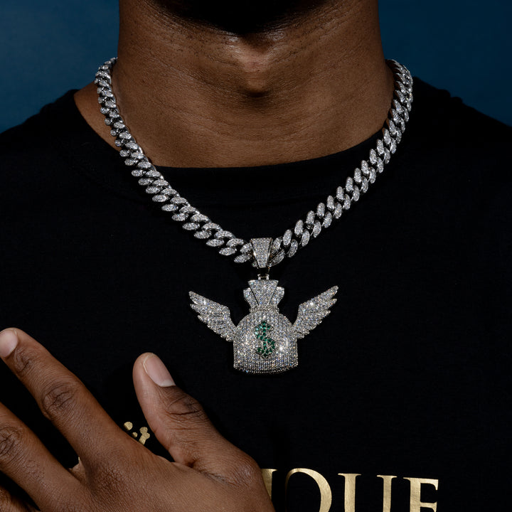 Winged Money Bag Pendant - ICECLIQUE JEWELRY