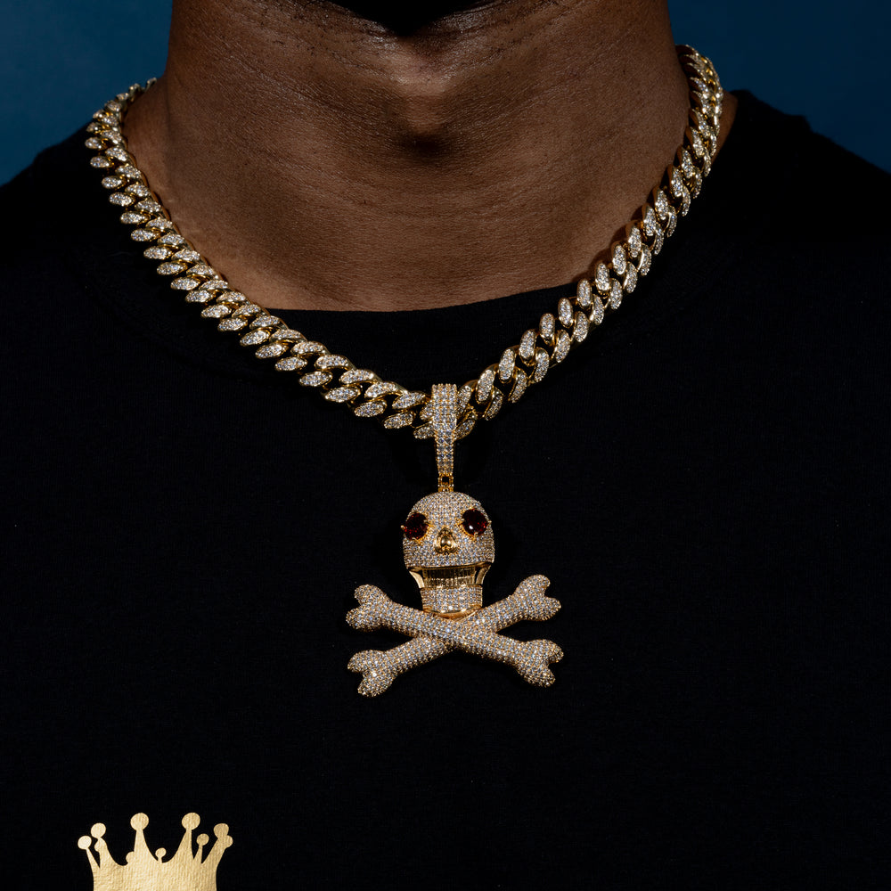 Pirate Skull Pendant - ICECLIQUE JEWELRY