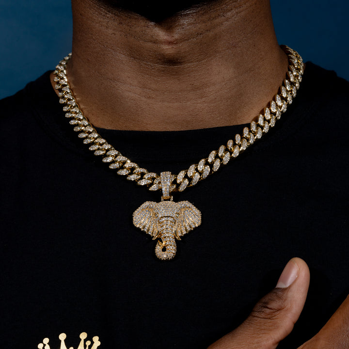 Iced Elephant Pendant - ICECLIQUE JEWELRY
