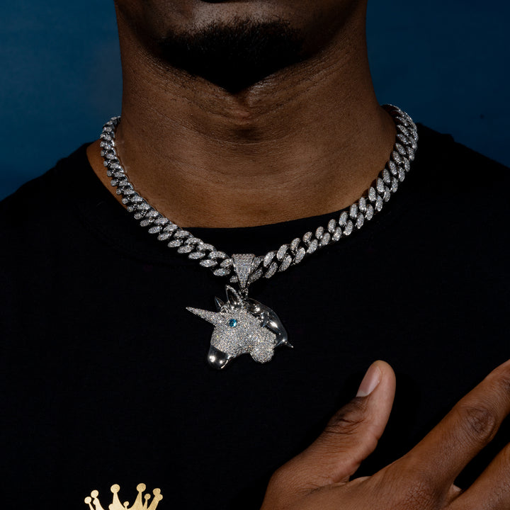 Iced Unicorn Pendant - ICECLIQUE JEWELRY