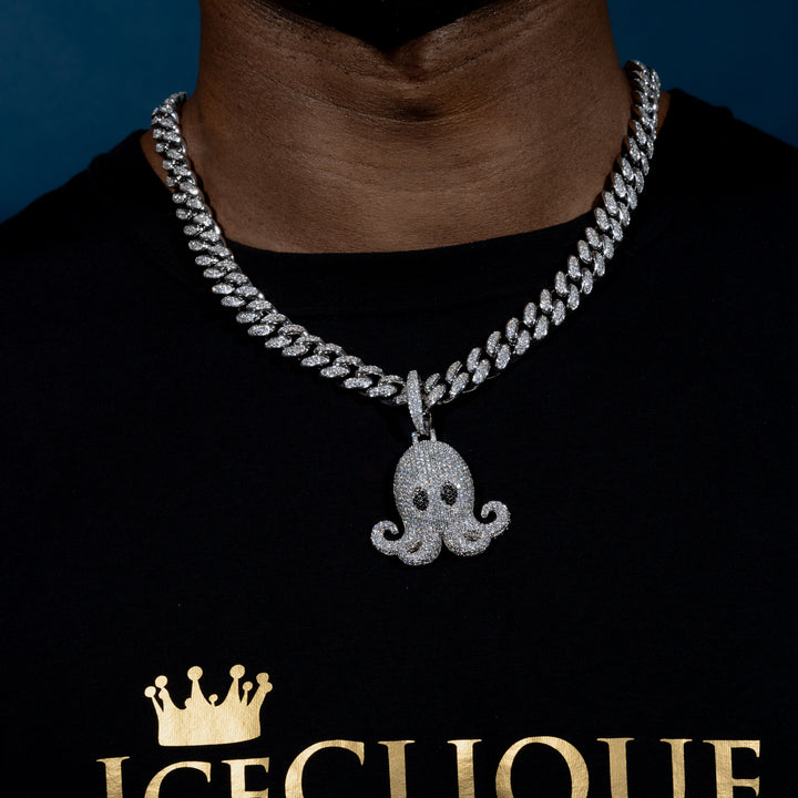 Iced Octopus Pendant w/ a Free Rope Chain - ICECLIQUE JEWELRY