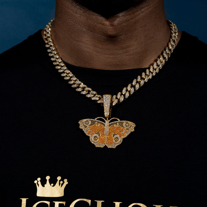 Iced Butterfly Pendant - ICECLIQUE JEWELRY