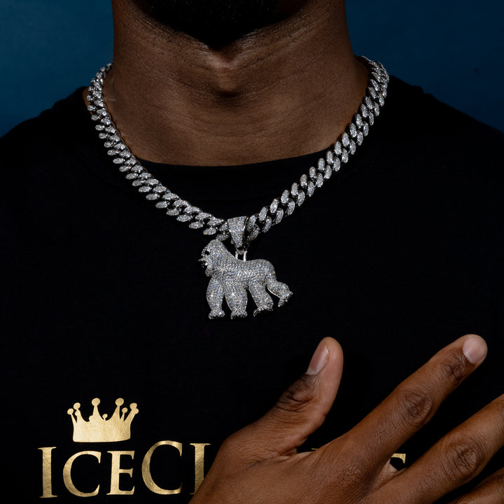 Iced Gorilla Pendant - ICECLIQUE JEWELRY