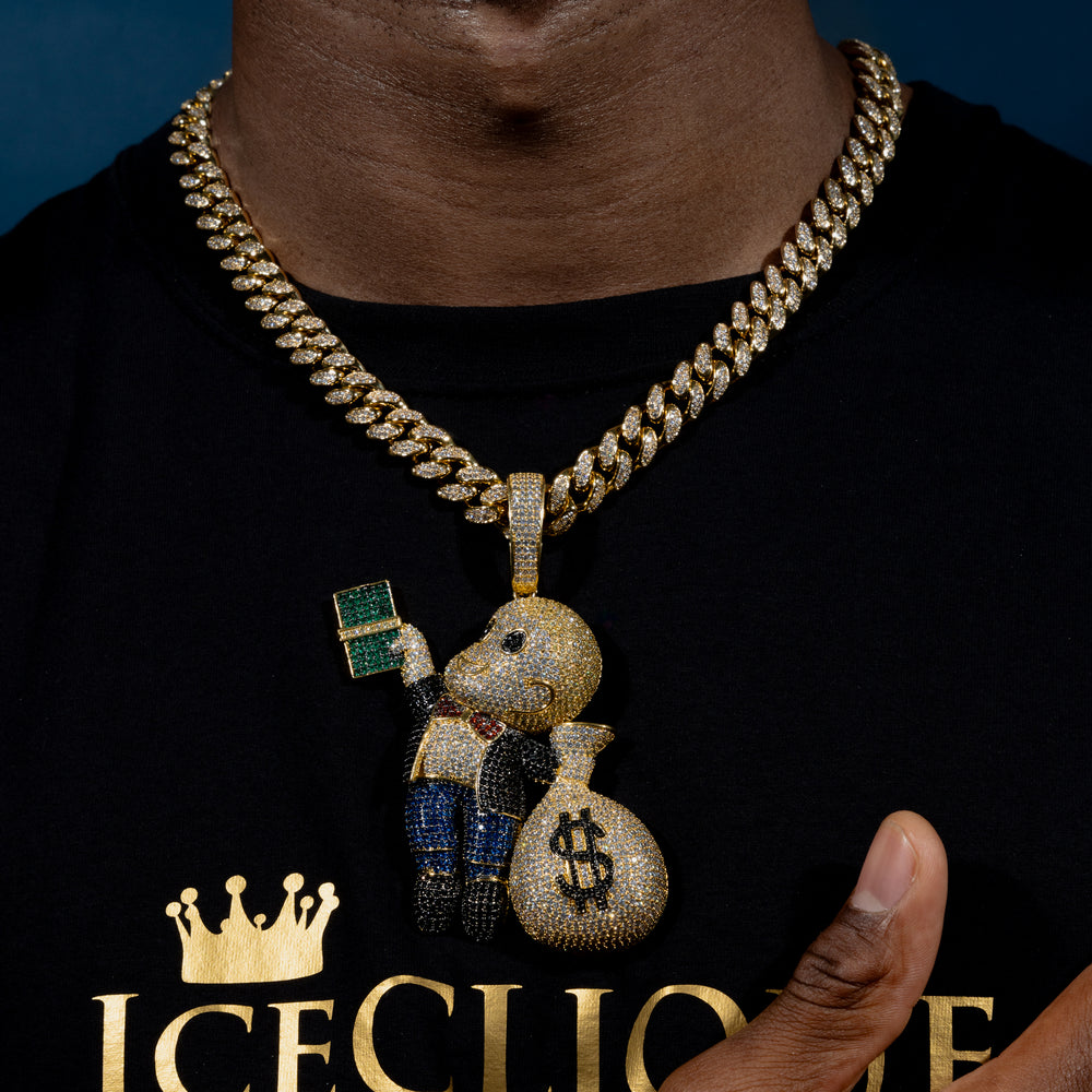 MoneyBoy Iced Pendant - ICECLIQUE JEWELRY