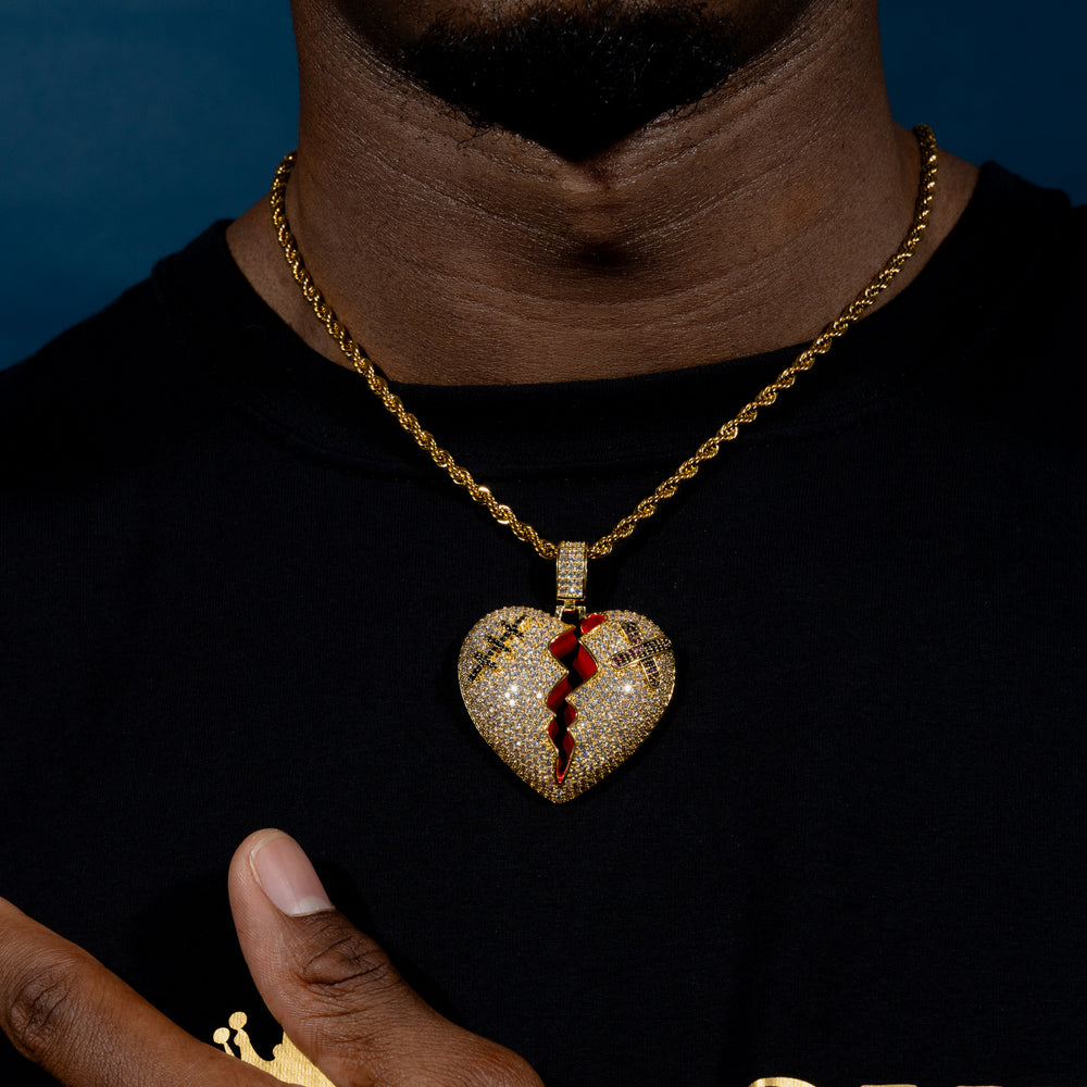 Broken Heart Pendant - ICECLIQUE JEWELRY
