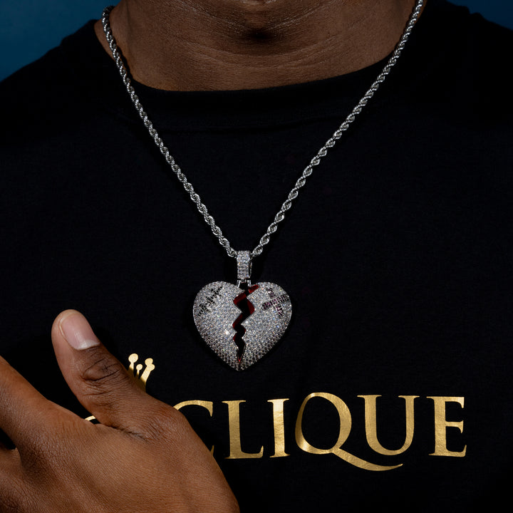 Broken Heart Pendant - ICECLIQUE JEWELRY