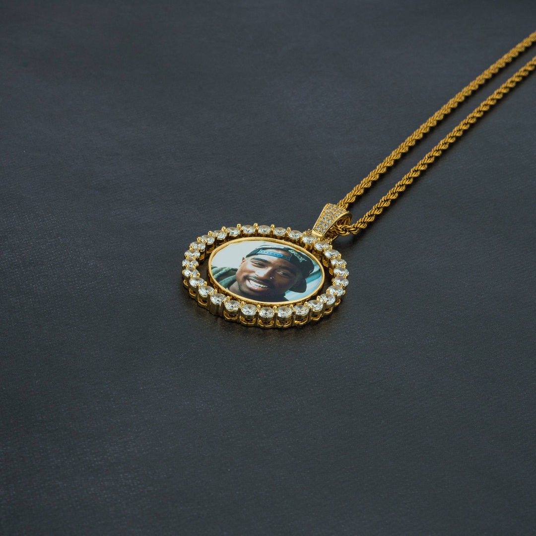 Iced Rotating Custom Photo Pendant - ICECLIQUE JEWELRY