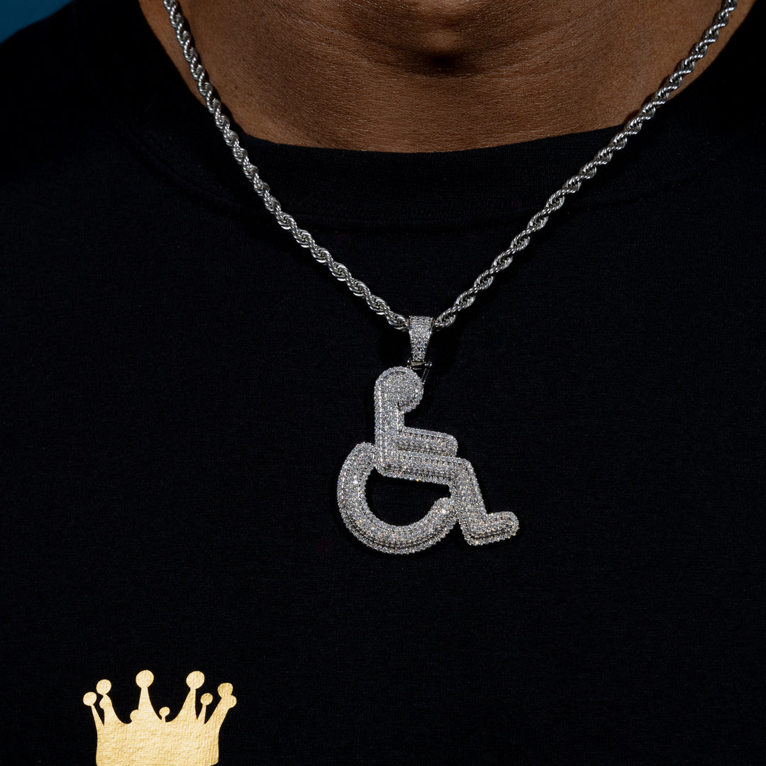 Handicap Sign Pendant - ICECLIQUE JEWELRY