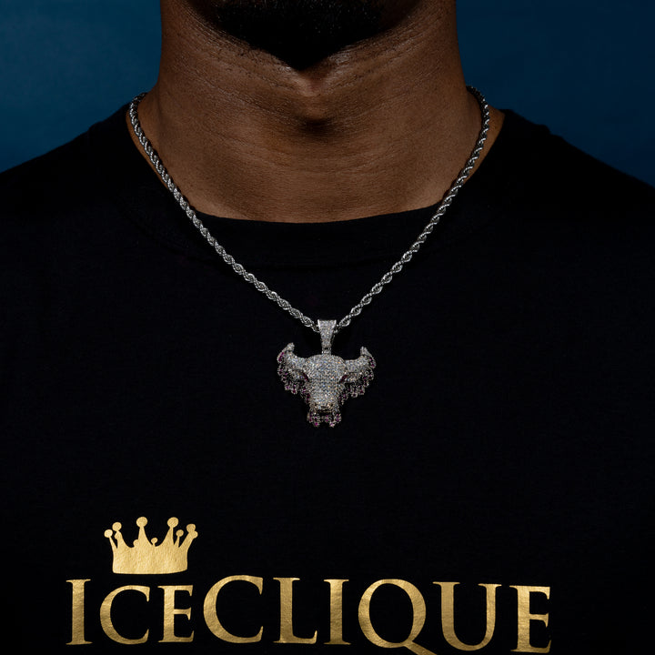 Iced Dripping Cow Pendant - ICECLIQUE JEWELRY