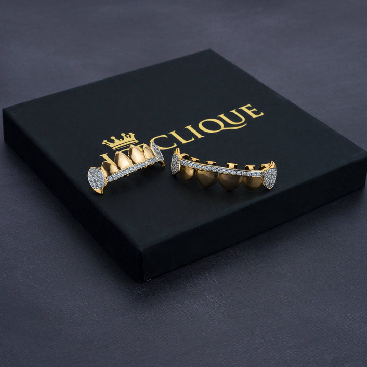 Steady Glimmer Iced Fang Grillz - ICECLIQUE JEWELRY