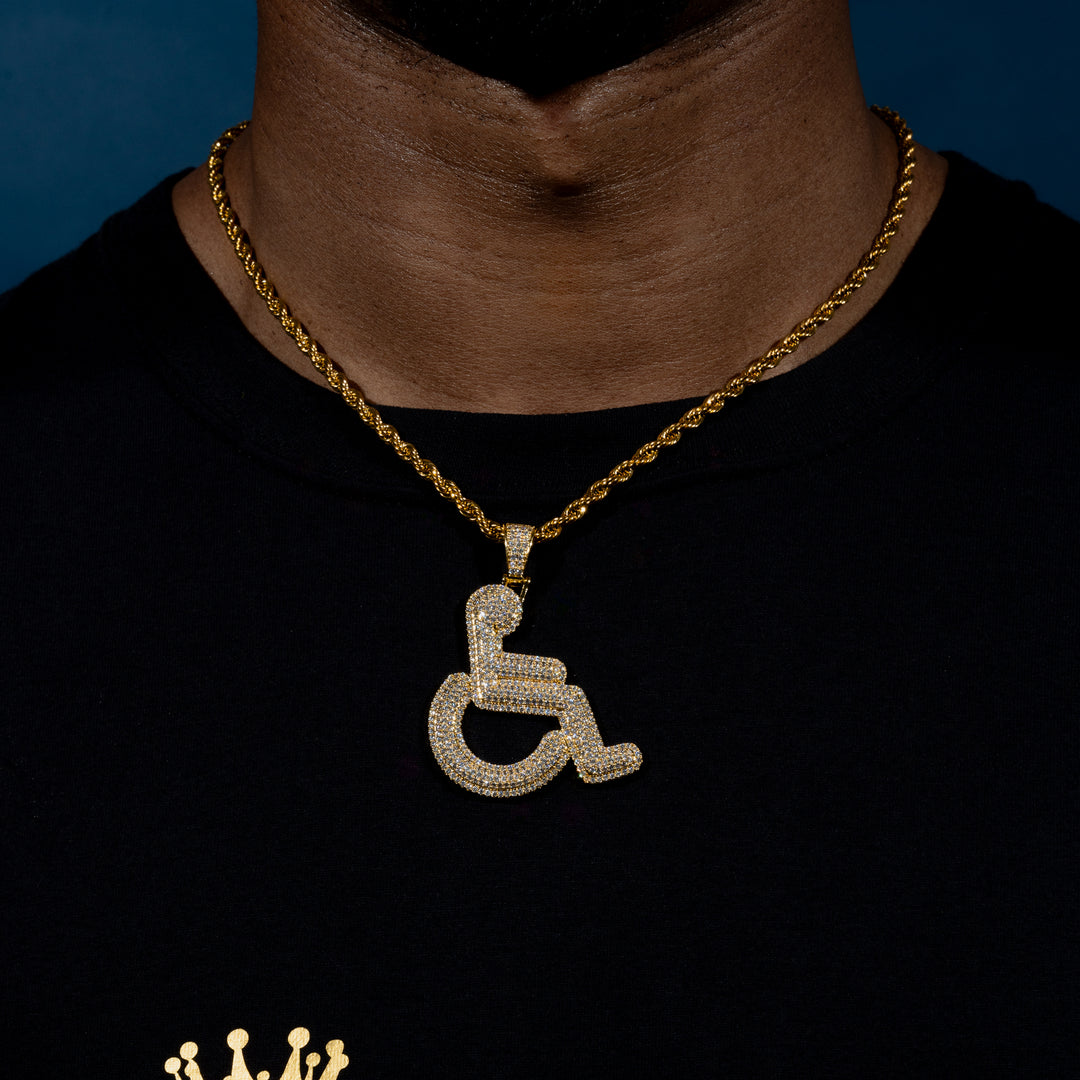Handicap Sign Pendant - ICECLIQUE JEWELRY
