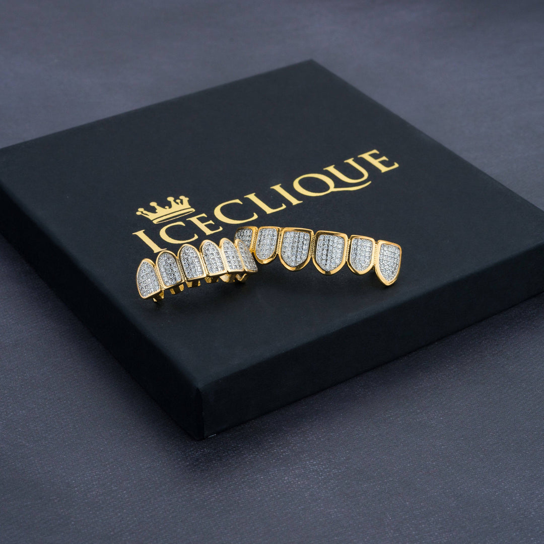IceBlind Iced Gold Grillz - ICECLIQUE JEWELRY