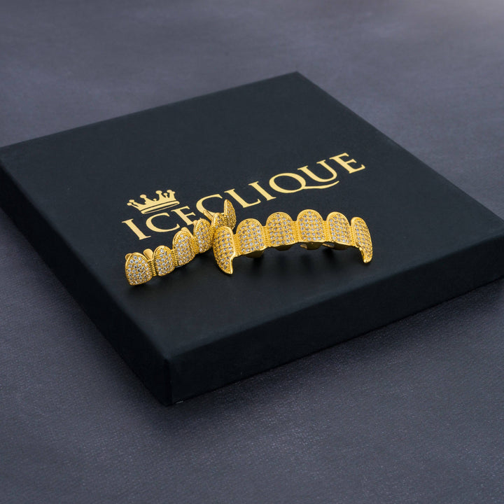 Iced Fangs Gold Grillz - ICECLIQUE JEWELRY