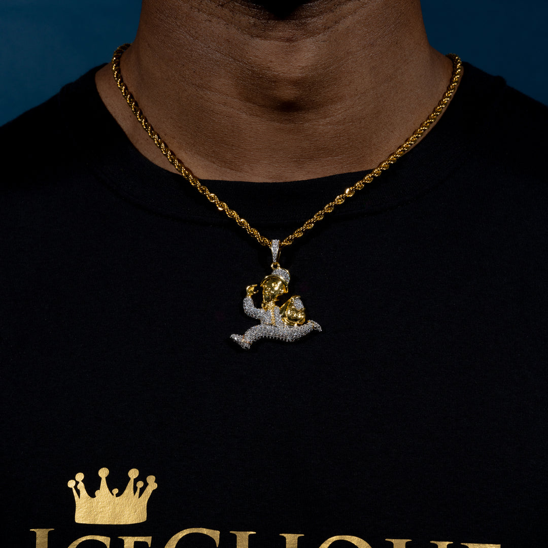 Iced  Money Dash Pendant - ICECLIQUE JEWELRY