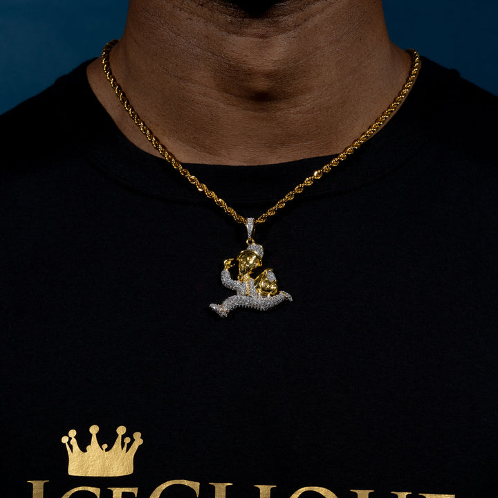 Iced  Money Dash Pendant - ICECLIQUE JEWELRY
