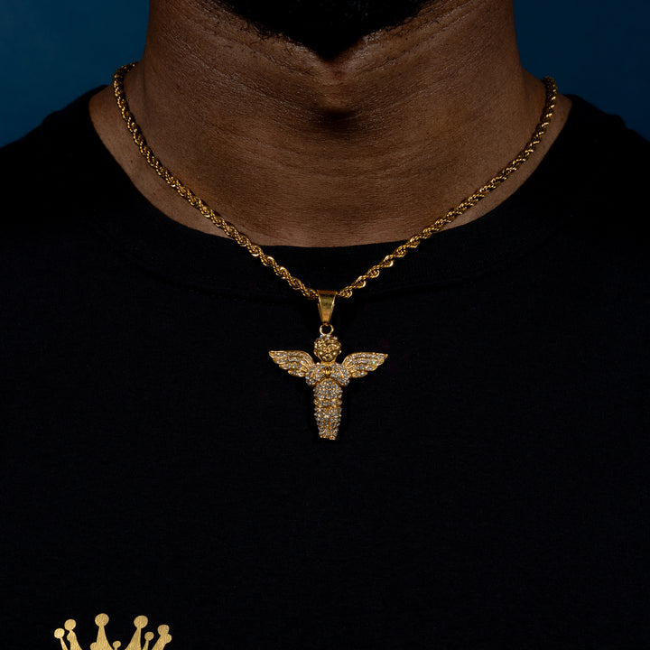 Praying Angel Pendant - ICECLIQUE JEWELRY
