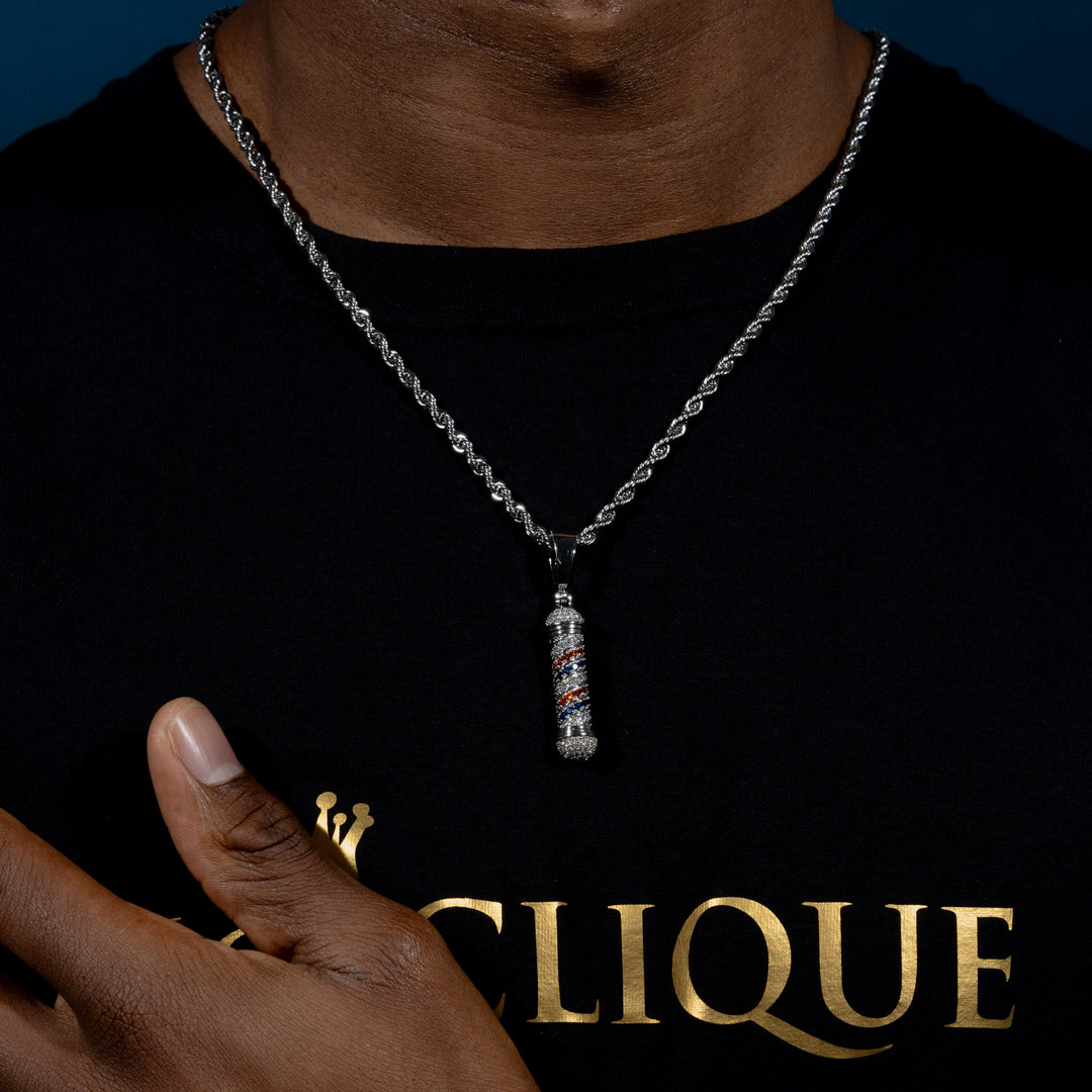 Iced Barber Pendant - ICECLIQUE JEWELRY