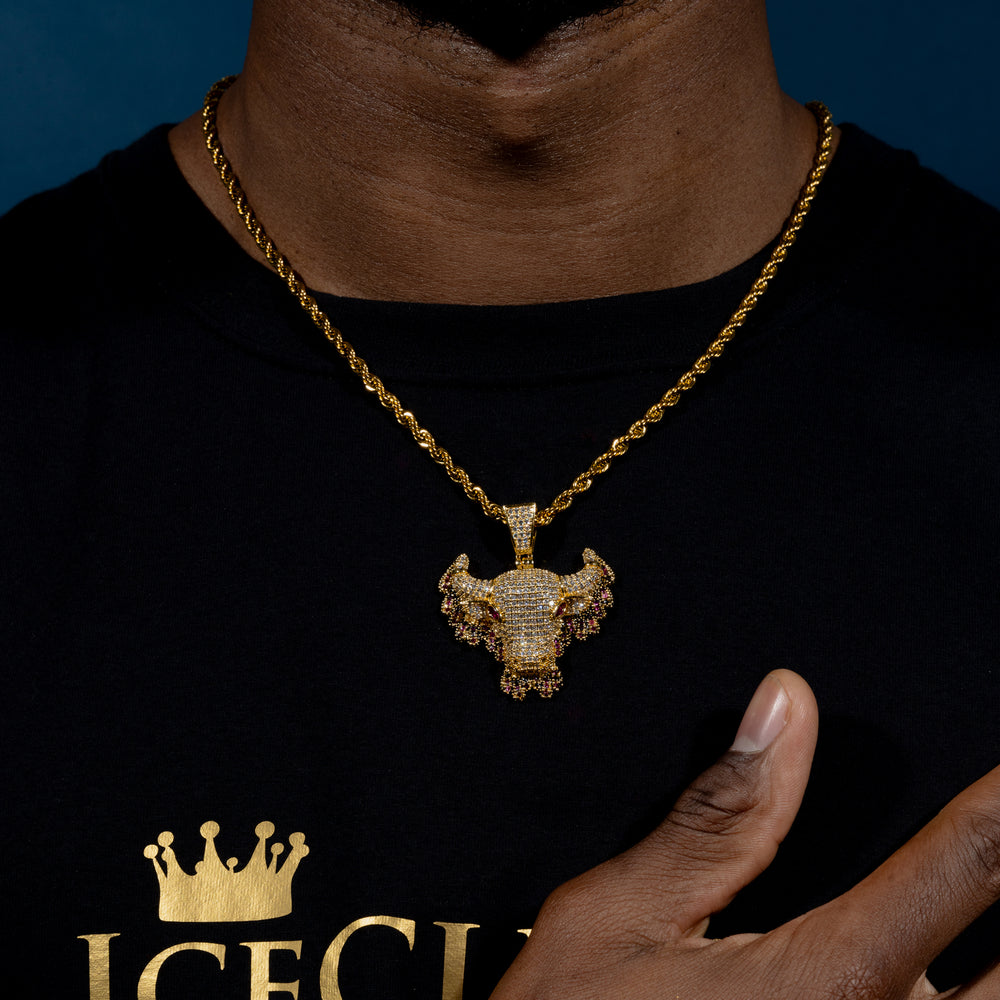 Iced Dripping Cow Pendant - ICECLIQUE JEWELRY