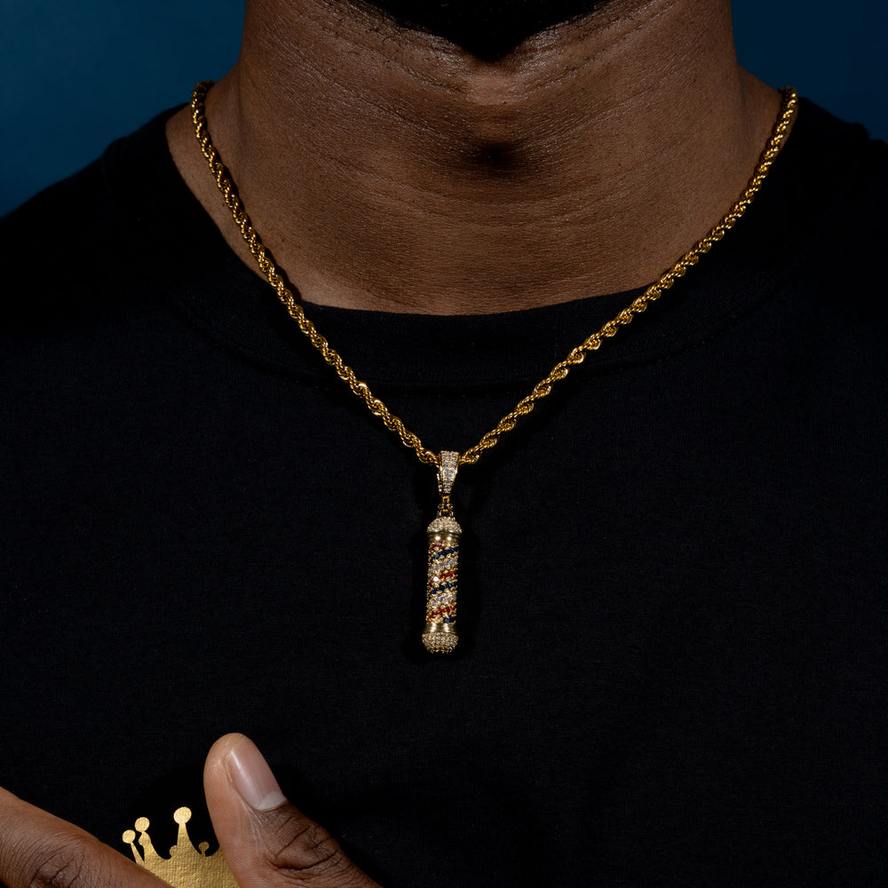 Iced Barber Pendant - ICECLIQUE JEWELRY