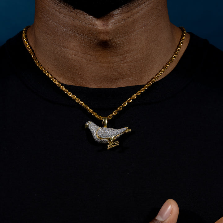 Iced Pigeon Pendant - ICECLIQUE JEWELRY