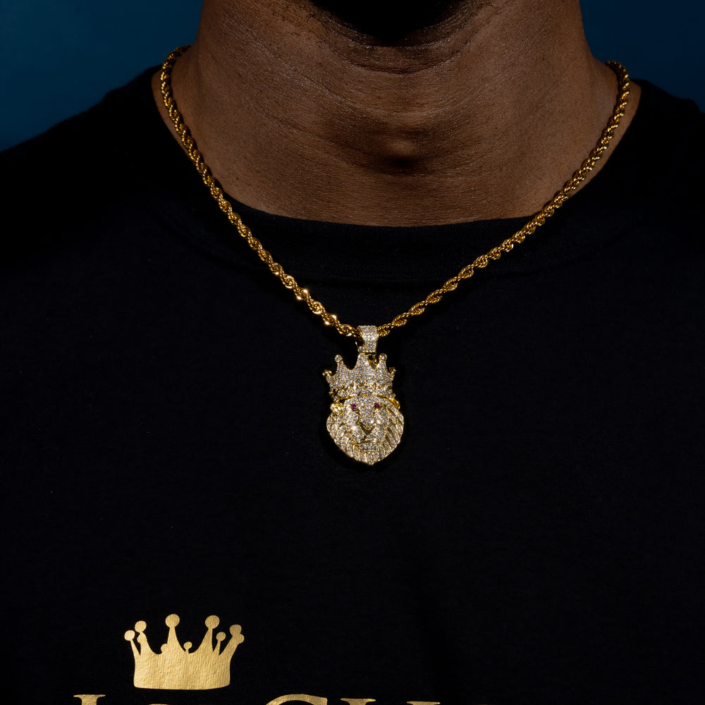 Iced Lion Pendant - ICECLIQUE JEWELRY
